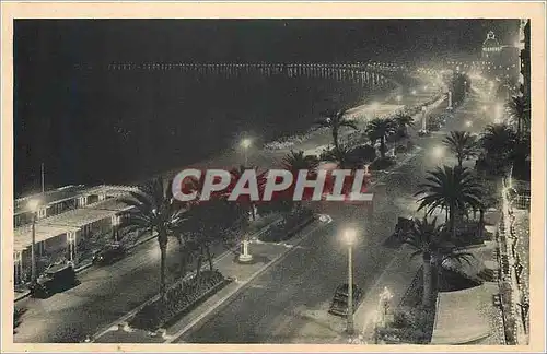 Cartes postales Nice La Nuit La Promenade des Anglais