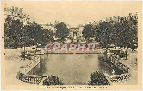 Cartes postales Dijon Le Square et la Place Darcy