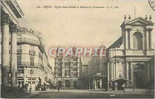Cartes postales Dijon Eglise Saint Michel et Bourse du Commerce