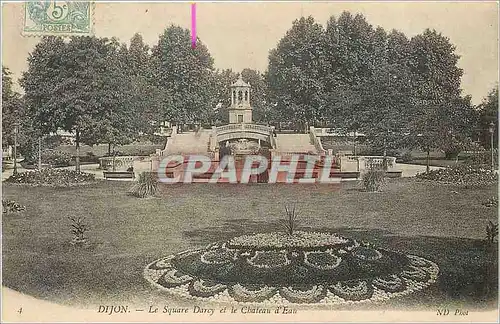 Cartes postales Dijon Le Square Darcy et le Chateau d'Eau