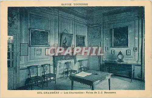 Cartes postales Chambery Les Charmettes Salon de JJ Rouseau