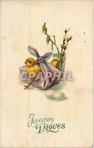 Cartes postales Joyeuses Paques Poussin