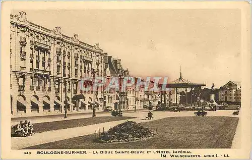 Cartes postales Boulogne sur Mer La Digue Saint Beuve et l'Hotel Imperial