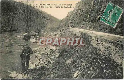 Ansichtskarte AK Avallon Vallee du Cousin Un Coin Pittoresque Route de Pontaubert Enfants