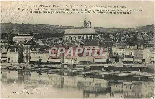 Ansichtskarte AK Joigny Yonne Le Quai de Paris vu de la rive gauche de l'Yonne