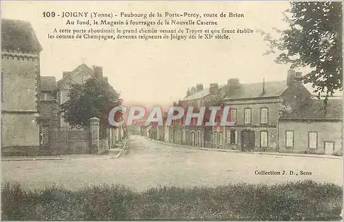 Ansichtskarte AK Joigny Yonne Faubourg de la Porte Percy route de Brion Au fond le Magasin a fourrages de la Nouv