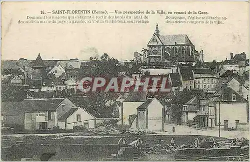 Ansichtskarte AK Saint Florentin Yonne Vue perspective de la Ville en venant de la Gare