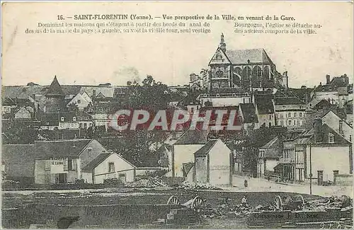 Cartes postales Saint Florentin Yonne Vue perspective de la Ville en venant de la Gare