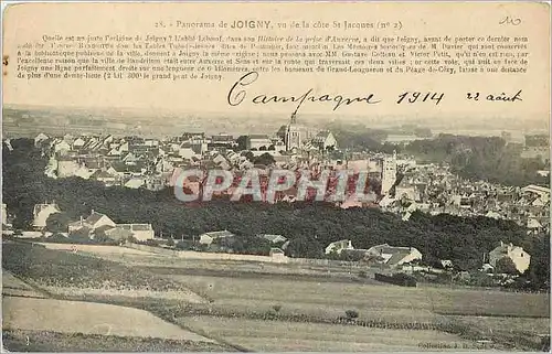Cartes postales Panorama de Joigny vu de la cote St Jacques