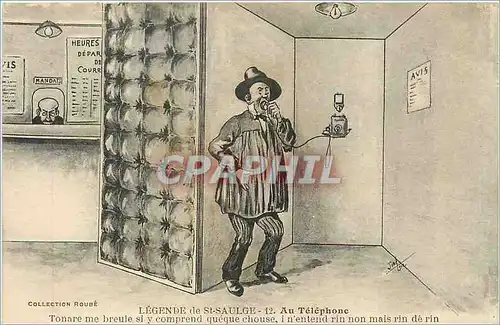 Cartes postales Legende de St Saulge Au Telephone