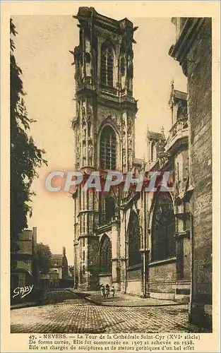 Ansichtskarte AK Nevers La Tour de la Cathedrale Saint Cyr