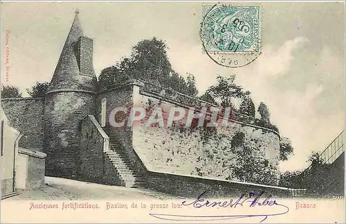 Cartes postales Anciennes fortifications Bastion de la grosse tour Beaune
