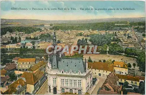 Ansichtskarte AK Sens Yonne Panorama de la partie Nord de la Ville Vue prise de la premiere galerie de la Cathedr