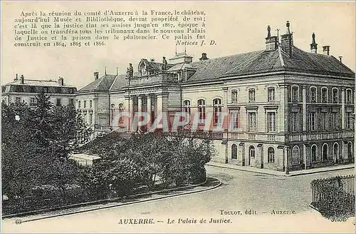 Ansichtskarte AK Auxerre Le Palais de Justice