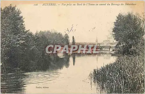 Ansichtskarte AK Auxerre Vue prise au Bord de l'Yonne en amont du Barrage du Batardeau