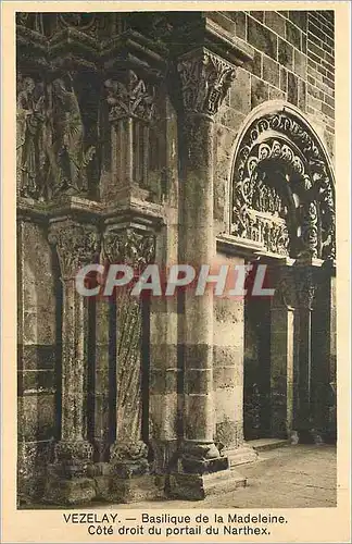 Ansichtskarte AK Vezelay Basilique de la Madeleine Cote droit du portail du Narthex