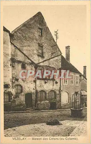 Cartes postales Vezelay Maison des Colons