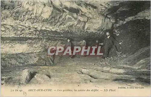Cartes postales Arcy sur Cure Les Grottes la Sortie du Defile