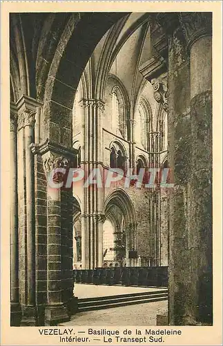 Cartes postales Vezelay Basilique de la Madeleine Interieur Le Transept Sud