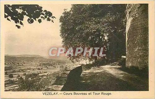 Ansichtskarte AK Vezelay Cours Bouveau et Tour Rouge