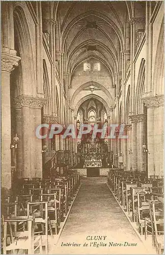 Ansichtskarte AK Cluny Interieur de l'Eglise Notre Dame