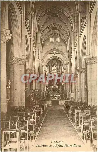 Cartes postales Cluny Interieur de l'Eglise Notre Dame