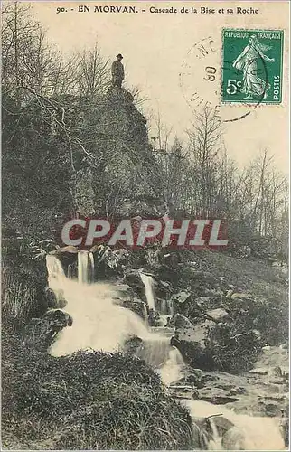 Cartes postales En Morvan Cascade de la Bise et sa Roche