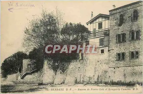 Cartes postales Hendaye BP Maison de Pierre Loti et Remparts Camino