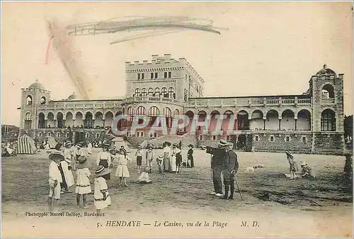 Ansichtskarte AK Hendaye Le Casino vu de la Plage