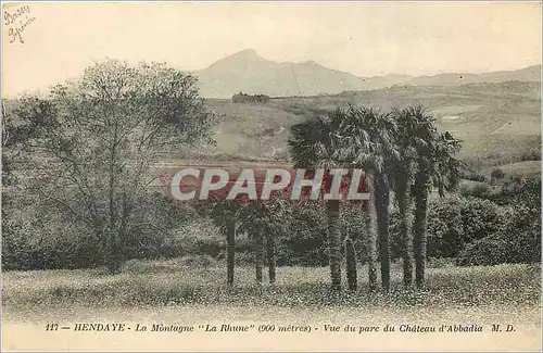 Ansichtskarte AK Hendaye La Montagne La Rhune Vue du Parc du Chateau d'Abbadia