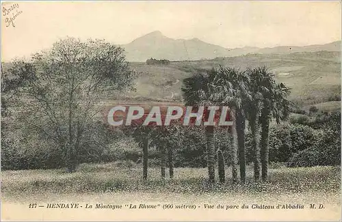 Cartes postales Hendaye La Montagne La Rhune Vue du Parc du Chateau d'Abbadia