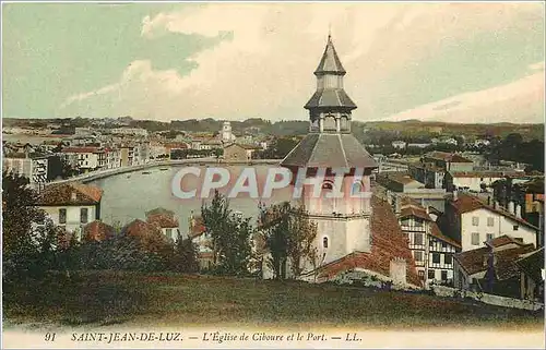Cartes postales Saint Jean de Luz L'Eglise de Ciboure et le Port