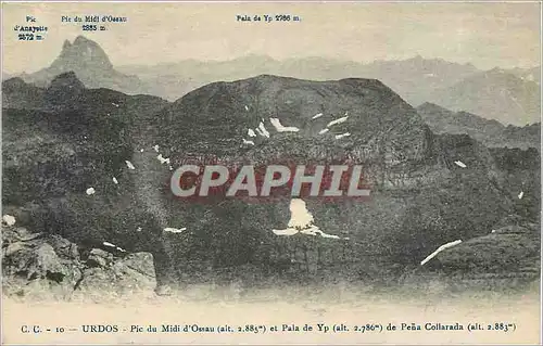 Cartes postales Urdos Pic du Midi d'Ossau et Pala de Yp de Pena Collarada