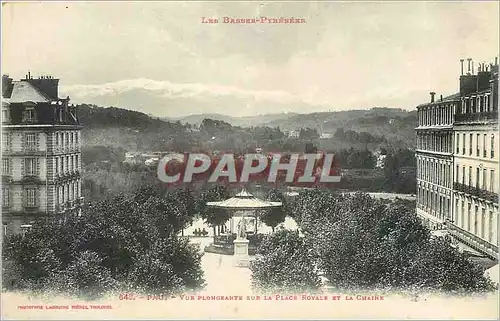 Cartes postales Pau Vue Plongeante sur la Place Royale et la Chaine