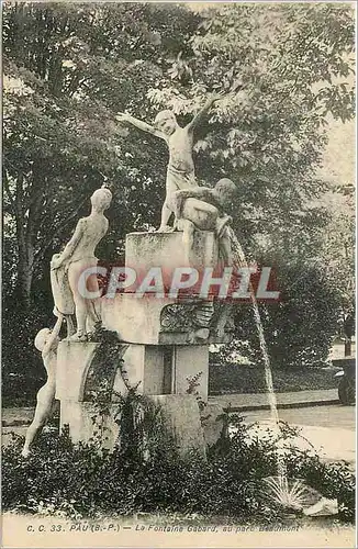 Ansichtskarte AK Pau BP La Fontaine Gabard au parc Beaumont