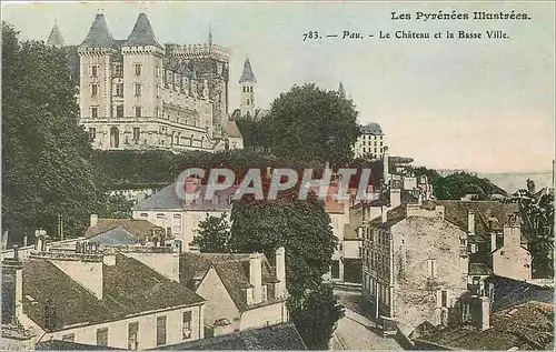 Cartes postales Pau Le Chateau et la Basse Ville