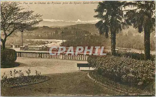 Cartes postales Pau Vue sur la Chaine des Pyrenees prise du Square Saint Martin
