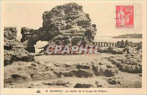 Cartes postales Biarritz Le rocher de la Loge de Theatre