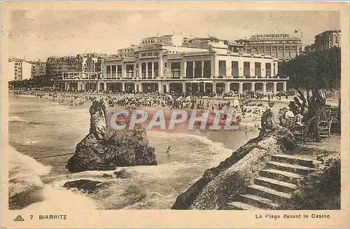 Ansichtskarte AK Biarritz La Plage devant le Casino