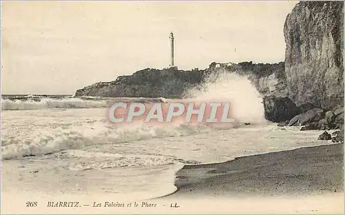 Ansichtskarte AK Biarritz Les Falaises et le Phare