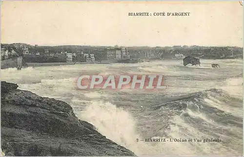 Cartes postales Biarritz Cote d'Argent Biarritz L'Ocean et Vue generale