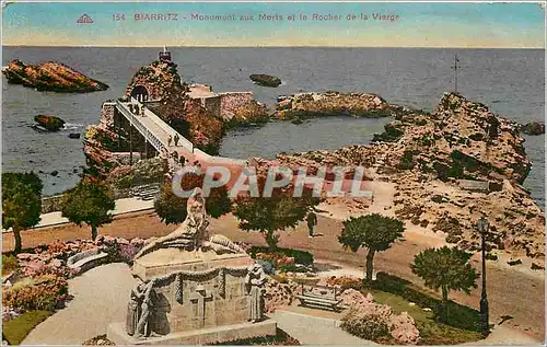 Ansichtskarte AK Biarritz Monument aux Morts et la Rocher de la Vierge