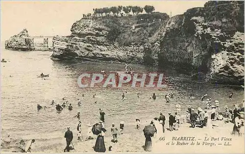 Cartes postales Biarritz Le Port Vieux et le Rocher de la Vierge