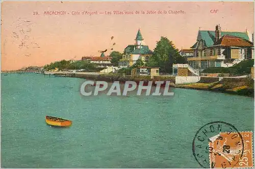 Cartes postales Arcachon Cote d'Argent Les Villas vues de la Jetee de la Chapelle