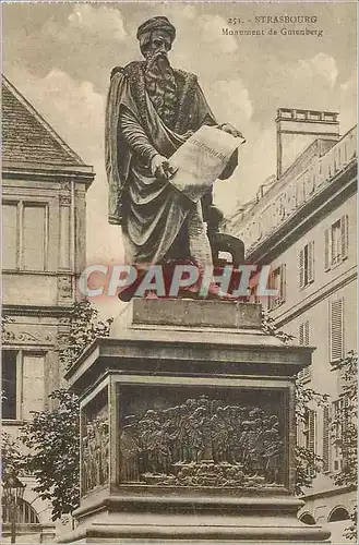 Ansichtskarte AK Strasbourg Monument de Gutenberg