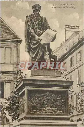 Cartes postales Strasbourg Monument de Gutenberg