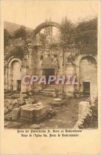 Cartes postales Ruine de l'Eglise Ste Marie de Niedermunster