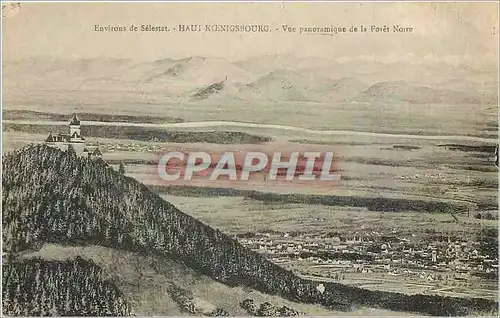 Ansichtskarte AK Environs de Selestat Haut Koenigsbourg Vue panoramique de la Foret Noire