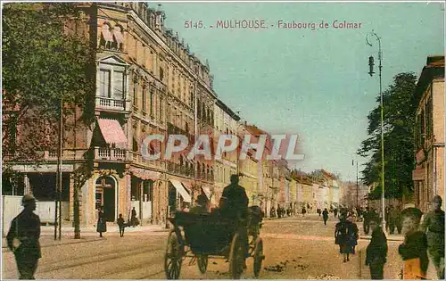 Cartes postales Mulhouse Faubourg de Colmar Militaria