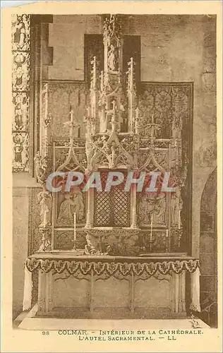 Cartes postales Colmar Interieur de la Cathedrale L'Autel Sacramental